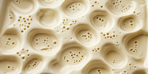 Fototapeta premium Close-up of a holiday-themed baking mold in the shape of a star, filled with batter, ready to be baked into festive cookies.