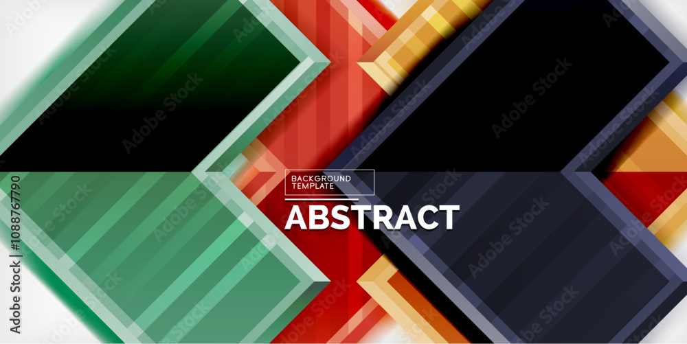 Aufkleber Arrow symbols created with 3d effects and line texture geometric abstract background