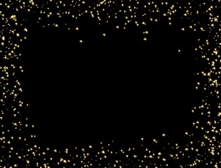 Christmas, new year celebration frame set on black background. Christmas and new year festivel stars sparkling , glittering, glowing, bright, overlay effect frame
