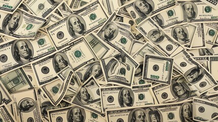 A pile of US dollar bills.