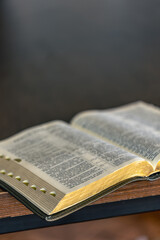 Bible close-up. Holy book Bible. Christianity, faith and religion concept.