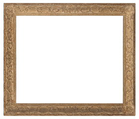 Patterned wooden picture frame in PNG format on a transparent background.