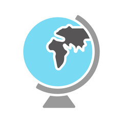 Earth Globe Europe-Africa Vector Icon