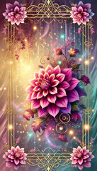 Golden Floral Fantasy with Ethereal Glow