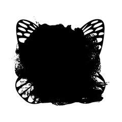 Black summer mask. Basis element for design isolated on white background