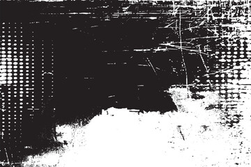 Grunge Black and White Abstract Textured Background with Scratch Lines, Noise, and Grain