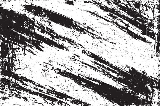 Abstract Distressed Grunge Texture in Black and White &ndash; Rough Overlay Vector