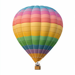 Naklejka premium hot air balloon soaring over a canyon, aerial adventure, vibrant colors, isolated on white background