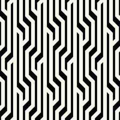 Vector seamless pattern. Modern stylish texture. Repeating geometric tiles with bold stripes. Monochrome bold interlaced trellis. Trendy graphic design. Can be used as swatch for illustrator.