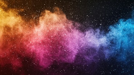 An artistic representation of cosmic dust in vibrant colors, enhancing the cosmic theme