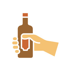 Wine Bottle Holder Vector Icon