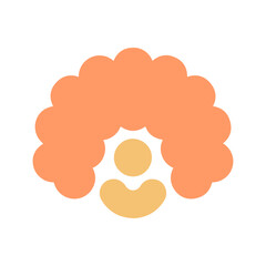 Clown Wig Vector Icon