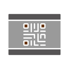 QR Code Business Card Vector Icon