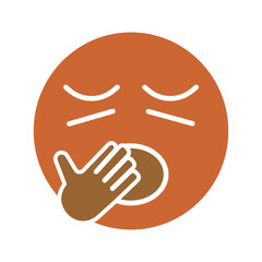 Obraz premium Yawning Face Vector Icon