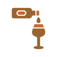 Wine Poured Vector Icon