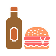 Wine and Food Pairing Vector Icon