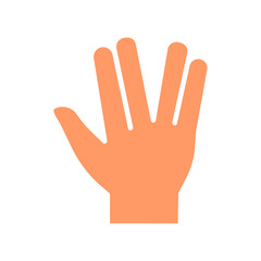Fototapeta premium Vulcan Salute Vector Icon