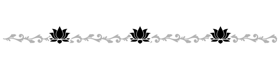 ornate decorative vintage lotus frames and scroll elements. Classic calligraphy swirls, swashes, dividers. Good for greeting cards, wedding invitations, restaurant menu, royal certificates.