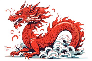 Chinese dragon representation creativity cartoon.