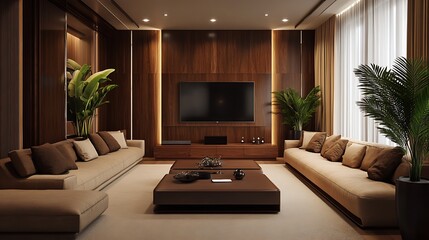 Fototapeta premium Beautiful Colored Mockup Bedroom Interior Blank Poster Decoration Art Background Image, generative AI