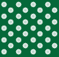 Set of four green and beige floral patterns with flowers and leaves. Vector seamless backgrounds.