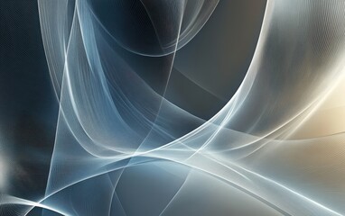 Ethereal Waves of Light and Color Flowing Gracefully in a Soft Abstract Background, Creating a Sense of Movement and Serenity in Modern Design