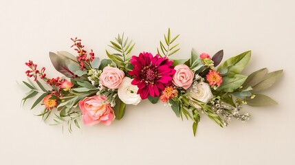 Captivating Tropical Floral Arrangement on Neutral Backdrop