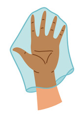 Dog poo clean up, one step infographic. Vector poster about hygiene animal, toilet cleaning information after your dog, one step