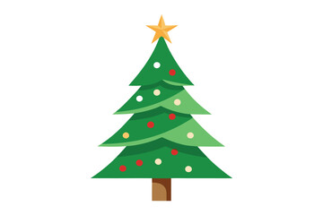 christmas decoration tree vector illustration white background