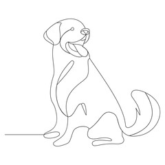 Dog Handrawn Single line art
