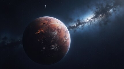 Obraz premium Planet in the vastness of space