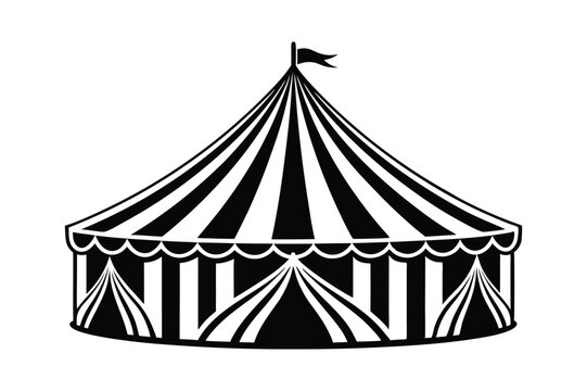 recommend clip art: circus tent icon silhouette vector illustration on a white background
