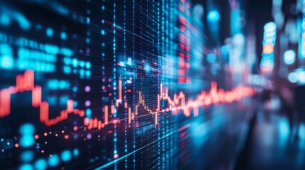Futuristic Equity Exchange with Glowing Business Shares Connecting Entrepreneurs in Digital Marketplace