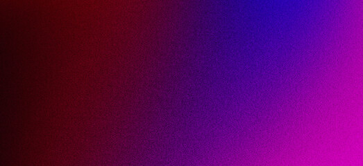 Abstract red blue Purple color grainy gradient background noise texture poster design copy space