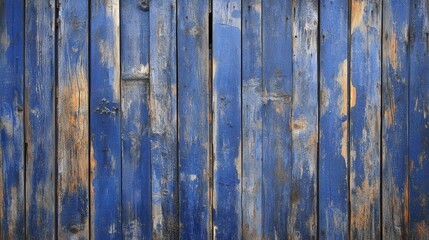 Fototapeta premium Blue wood background. Generative AI
