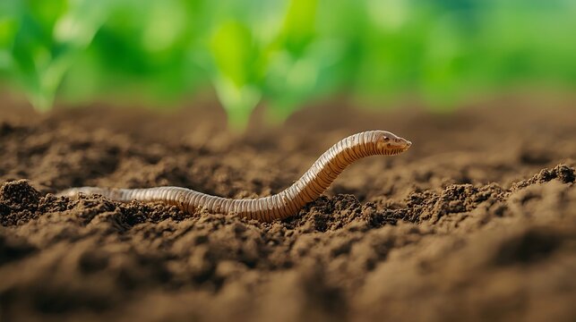 Thriving Earthworms in Rich Organic Soil Symbolizing Healthy Biodiverse Farmland