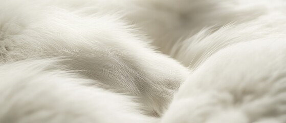 Obraz premium Close-up of soft, white fur texture. (2)