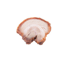 Crispy pork on white background