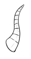horn digital drawing illustration isolated