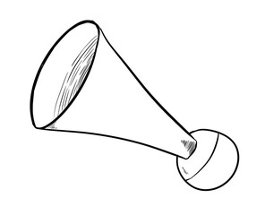 air horn digital drawing illustration isolated