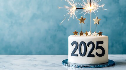 Sleek White Cake with Bold Black Lettering