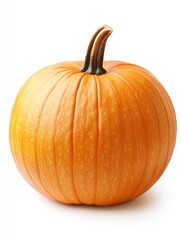 Obraz premium A vibrant orange pumpkin with a smooth surface and three distinct stems.