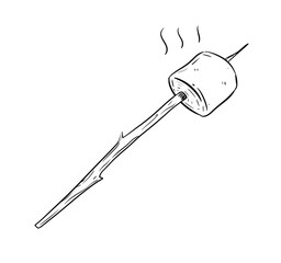 marshmallow digital drawing illustration isolated