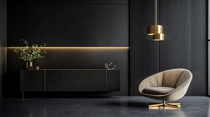 Beautiful Colored Mockup Bedroom Interior Blank Poster Decoration Art Background Image, generative AI