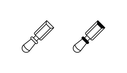Fototapeta premium Chisel icon design with white background stock illustration