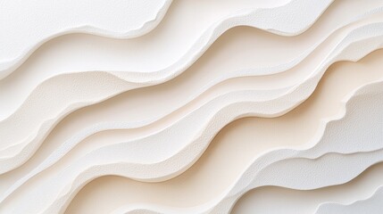 Obraz premium Elegant textured waves a minimalist approach to modern design and architectural aesthetics in neutral tones