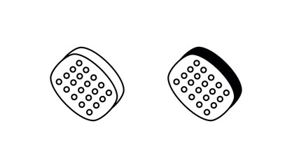 Sandpaper icon design with white background stock illustration