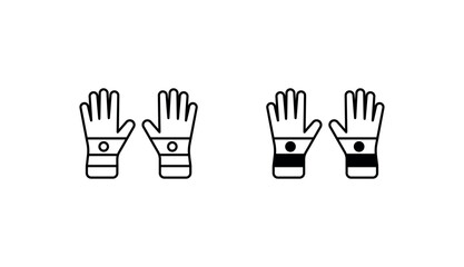 Fototapeta premium Work Gloves icon design with white background stock illustration