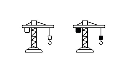 Crane icon design with white background stock illustration