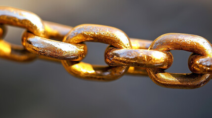Fototapeta premium Close-up of a shiny metal chain..